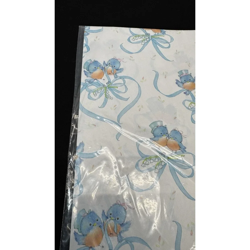 Vintage Hallmark Wrapping‎ Paper - Bluebirds